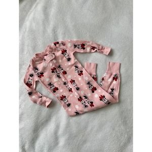 Hanna Andersson Baby Size 75 US 12-18 Month Minnie Mouse Zip Pajama